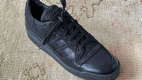 Closer Look: Prada x adidas Forum Low Black in Hand 